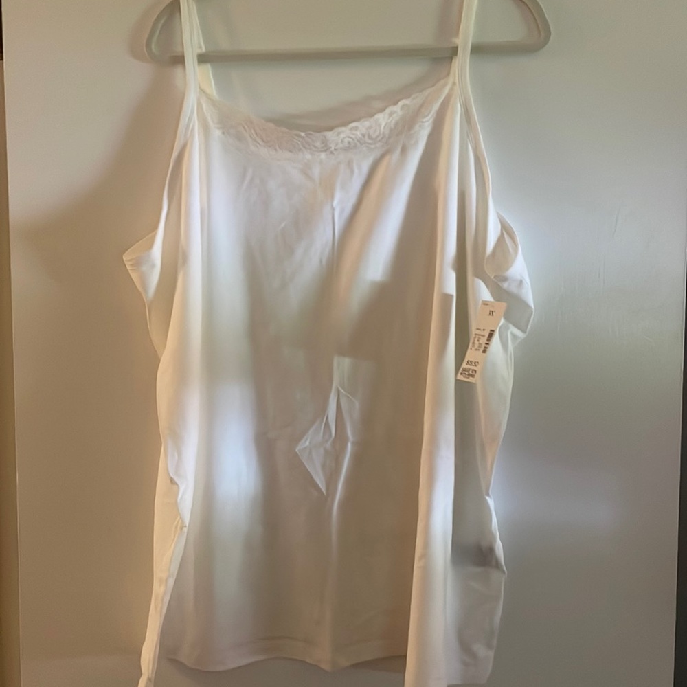 Catherine’s Suprema Collection white spaghetti strap tank top.